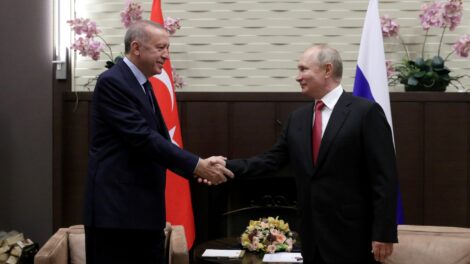 Путин поздравил Эрдогана с юбилеем